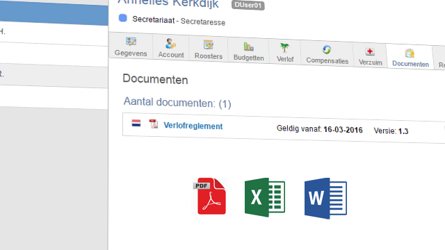 Verlofregistratie documenten