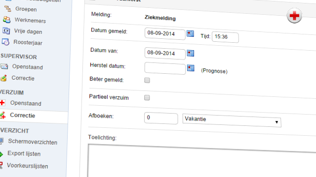 Verlofregistratie verzuim